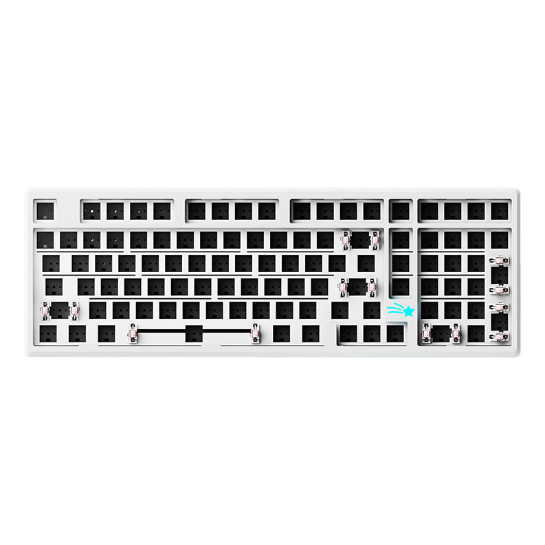 VTER galaxy100 101键 有线客制化机械键盘套件 雪影白 RGB 券后239元