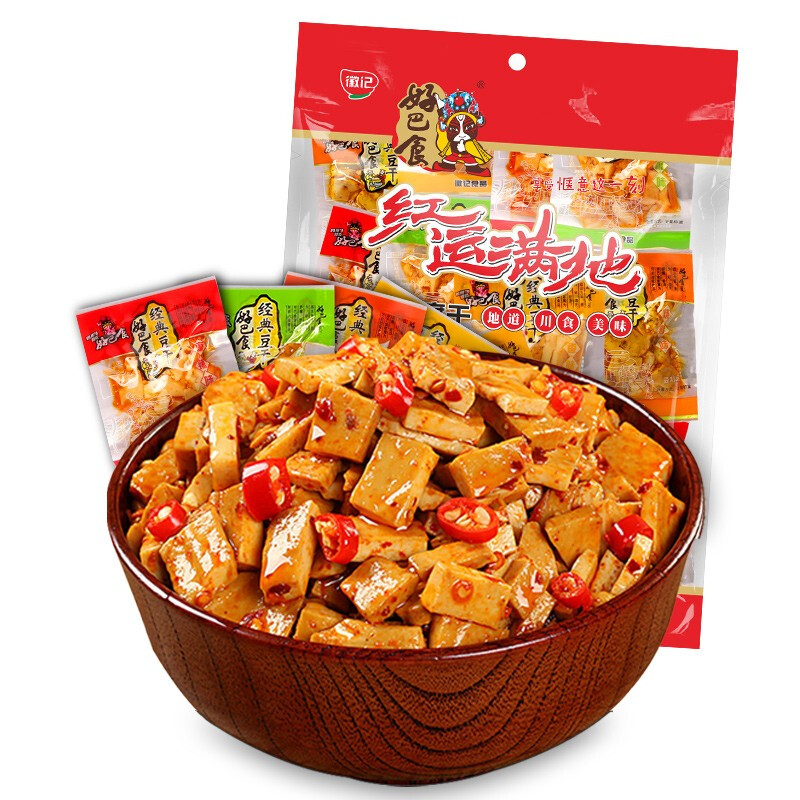 好巴食 豆腐干 4口味 400g*2（麻辣味+烧烤味+泡椒味+五香味） 12.54元