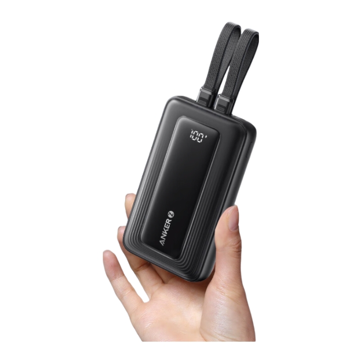 Anker 安克 MFI认证旅行充电宝自带双线20000毫安大容量移动电源30W快充可上飞机安卓苹果黑 169元