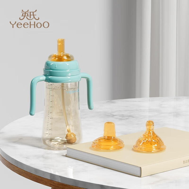 YeeHoO 英氏 婴儿重力球PPSU奶瓶300ml 带手柄 配三头两重力球 券后59.09元