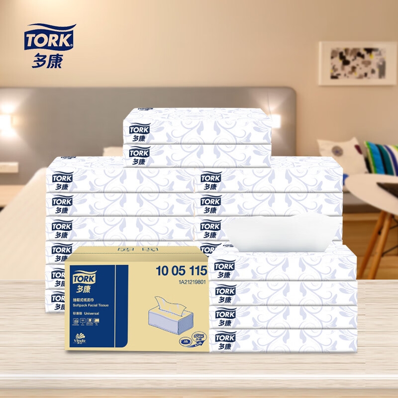 京东PLUS：TORK 多康 抽纸 2层80抽*100包(195*189mm) 160.05元