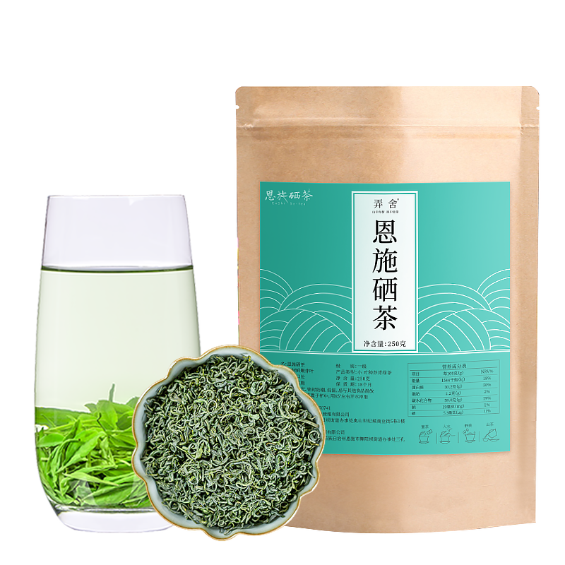 PLUS会员：弄舍 恩施绿茶 一级明前 含硒茶100g 8.91元