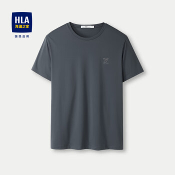 HLA 海澜之家 短袖T恤男24随行易打理弹力圆领短袖男夏季