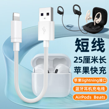 trendsetter 苹果数据线短线充电宝线苹果手机蓝牙无线耳机充电线Airpods pro4/3/2/1/beats耳机充电器线