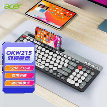 acer 宏碁 OKW215 100键 蓝牙 无线键盘 灰色