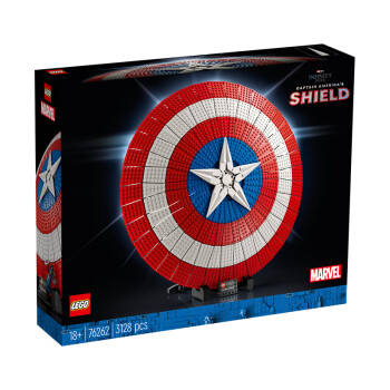 LEGO 乐高 积木拼装超级英雄76262 美国队长盾牌18岁+男孩女孩玩具生日礼物
