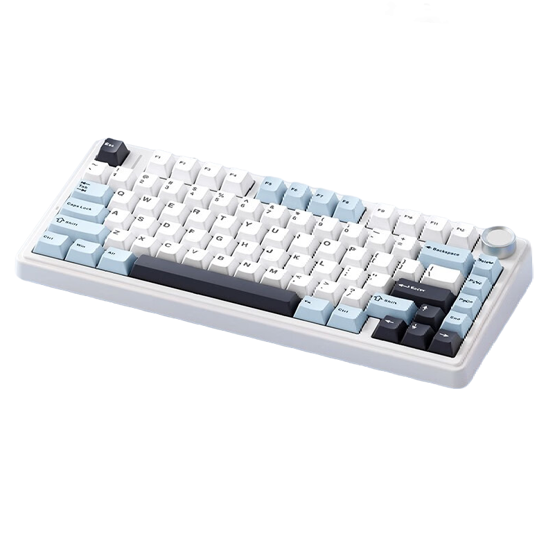 AULA 狼蛛 F75 80键 2.4G蓝牙 多模无线机械键盘 冰川蓝 冰脉轴 RGB 券后229元