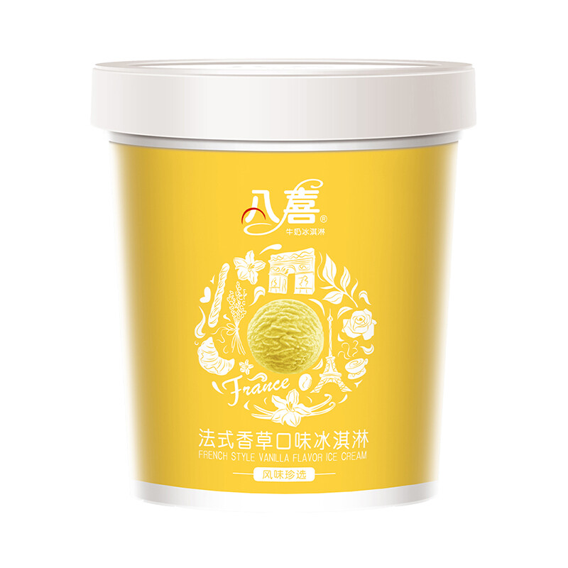 BAXY 八喜 珍品系列 法式香草口味冰淇淋 270g 券后11.72元