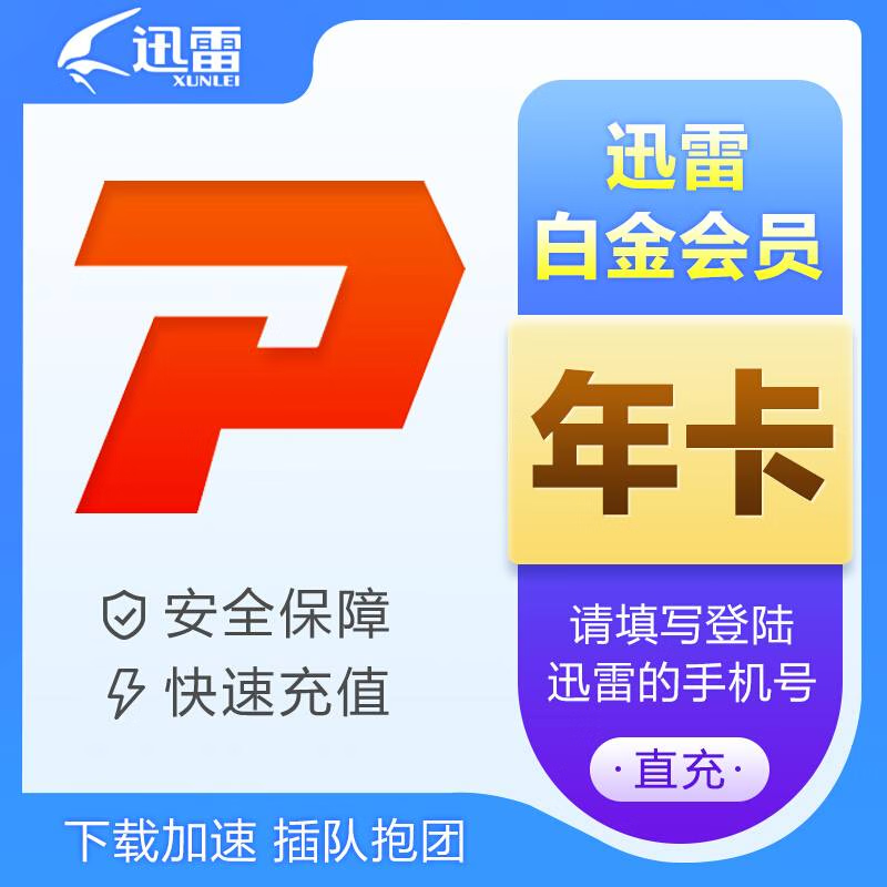 Thunder 迅雷 白金会员 12个月 89元
