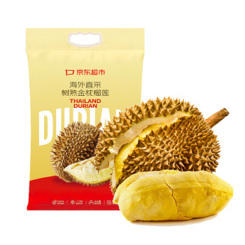 京东超市 自然树熟 泰国金枕头榴莲水果 3.0-4.0斤