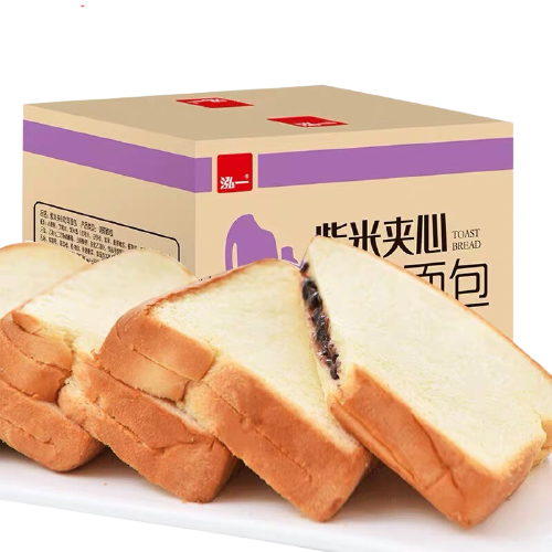 泓一 紫米夹心吐司面包 400g 6.6元（需买4件，需用券）