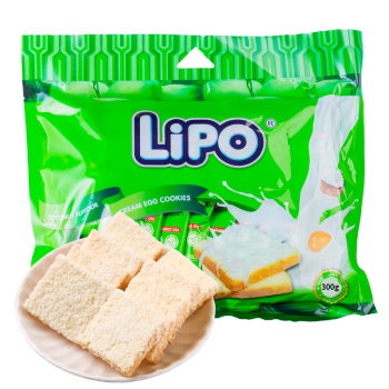 Lipo 椰子味面包干300g/袋 大礼包  越南进口饼干 休闲零食