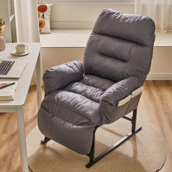 JIAYI 家逸 电脑椅久坐舒适人体工学椅书房懒人沙发可调节单人沙发可躺