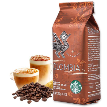 STARBUCKS 星巴克 门店同款星巴克咖啡豆250g 哥伦比亚咖啡豆250g