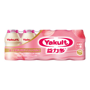 Yakult 养乐多 益力多Yakult （水蜜桃味） 100ml*5 活性乳酸菌饮品（2件起售）