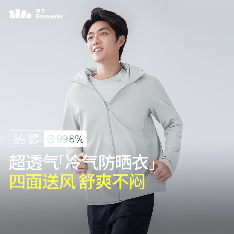 Beneunder 蕉下 男士防晒衣夹克外套夏季新品轻薄透气防紫外线透气防晒衣AS41824 银河灰 M ￥137.96