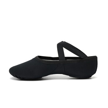 SANSHA 三沙 舞蹈鞋芭蕾舞鞋练功鞋软鞋微弹猫爪鞋S62D 黑色 32
