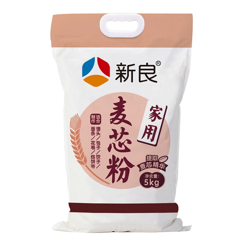 新良 家用麦芯粉 5kg 22.24元