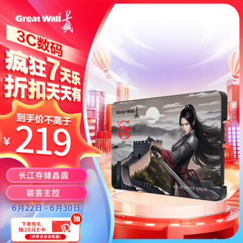 Great Wall 长城 512GB SSD固态硬盘 SATA3.0接口 长江存储晶圆