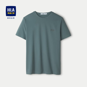HLA 海澜之家 短袖T恤男24易打理圆领弹力时尚修身短袖男夏季