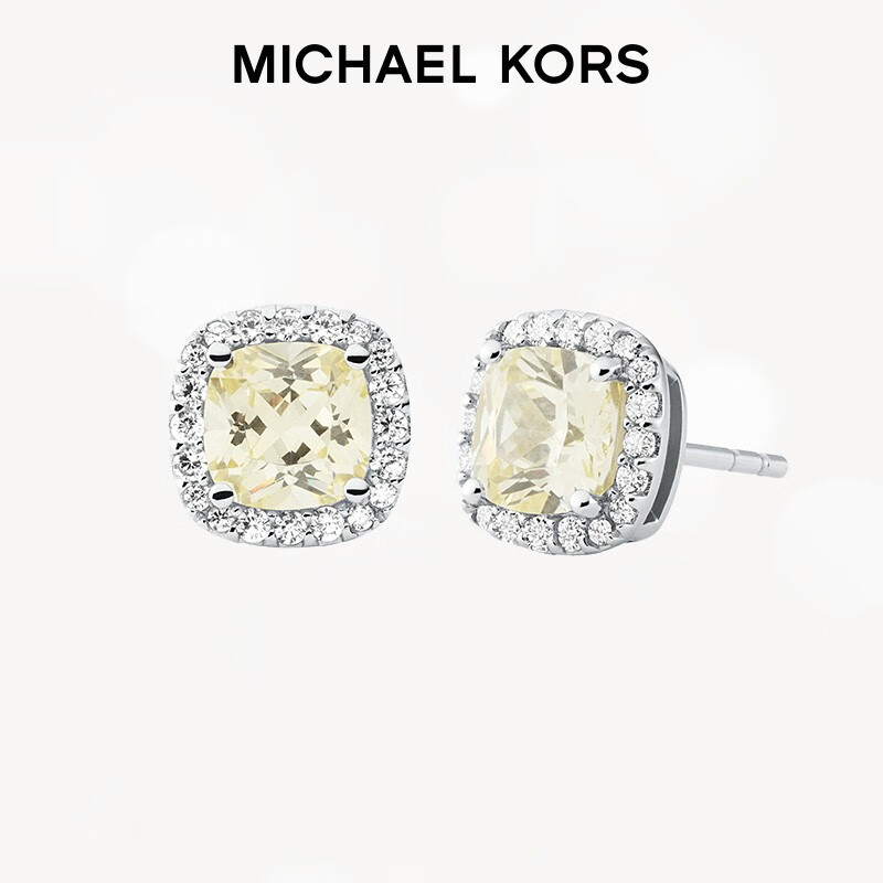 MICHAEL KORS 迈克·科尔斯 方糖925银锆石时尚大方耳环 MKC1405BJ040 银色 券后195元