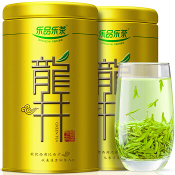 乐品乐茶 绿茶龙井茶叶豆香型一级250g 2024新茶明前礼盒装嫩芽春茶自己喝