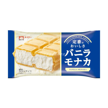 MEITO 名糖 香草味冰淇淋雪糕方糕150ml日本进口摩力格威化雪糕块夹心冰激凌