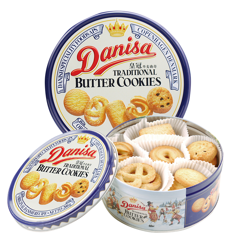 皇冠（danisa）丹麦曲奇饼干200g 休闲儿童零食早餐 印尼进口食品 48.24元（需领券，合16.08元/件）