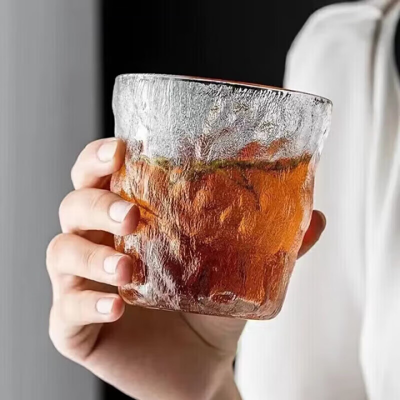 雅漫林 北欧ins风冰川玻璃杯水杯子磨砂简约 白色 300ml 0.01元