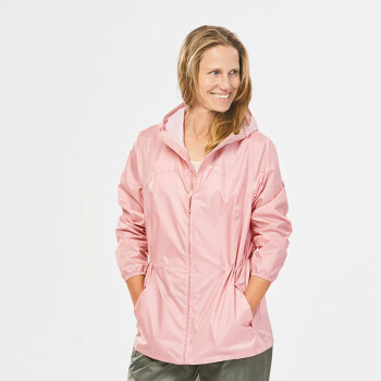 DECATHLON 迪卡侬 雨衣雨披成人防水夹克户外登山徒步旅游骑行便携桃色粉XL-4192698