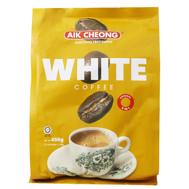 益昌老街 3合1原味速溶白咖啡粉 马来西亚进口38g*12包 16.16元