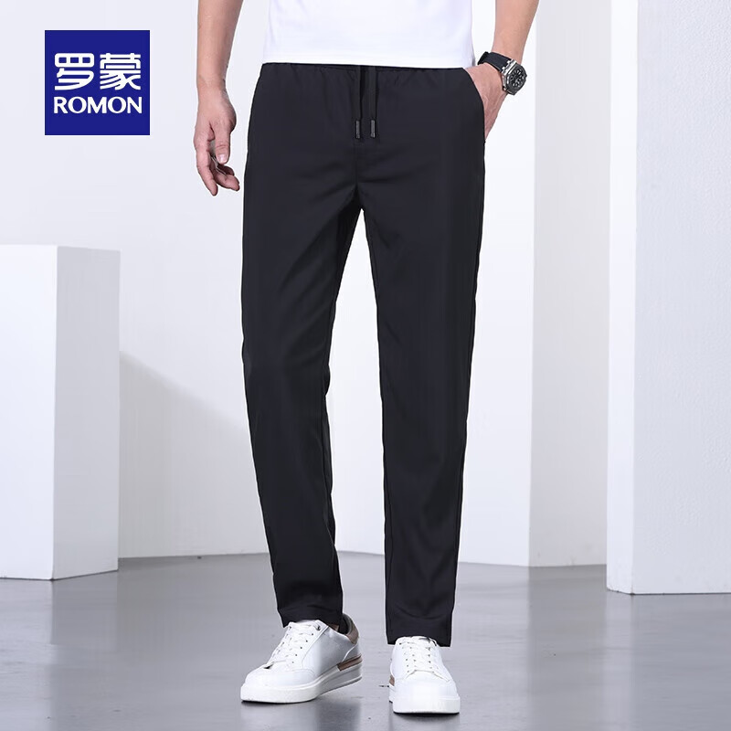ROMON 罗蒙 系带冰丝凉感男士休闲裤 45.5元（需买2件，需用券）