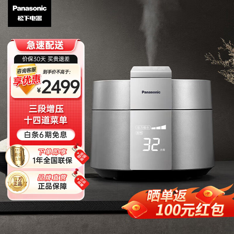 Panasonic 松下 SR-PE502-S 5L 电压力锅 银色 券后1699元