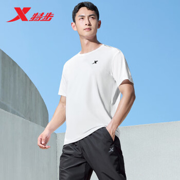 XTEP 特步 短袖T恤男夏季速干衣透气2020新款官网男装运动上衣健身半袖 2XL 轻薄透气