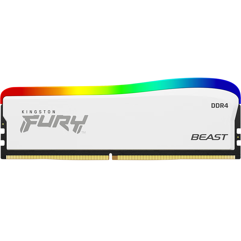 金士顿 (Kingston) FURY 32GB(16G×2) DDR4 3200 台式机内存条 Beast野兽系列 RGB灯条 特别版  615.91元