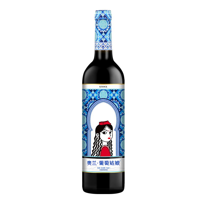 奥兰葡萄姑娘干红葡萄酒750ml单支 国产新疆红酒 14.16元