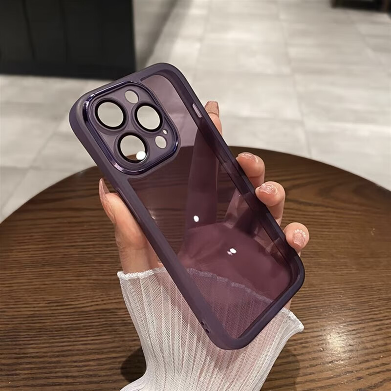 昊穆 暗紫色适用苹果14Promax手机壳iPhone13新款12自带镜头膜 暗紫色 适用iPhone13Pro 32.8元