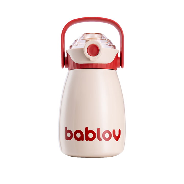 PLUS95折: BABLOV 儿童大肚保温杯 红1000ml+背带 84.7元（需领券）