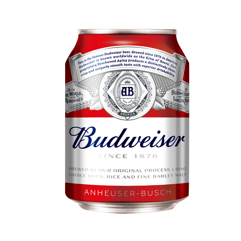 限地区、PLUS会员：Budweiser 百威 拉格啤酒经典255ml*24听小罐mini罐啤酒整箱装 69元