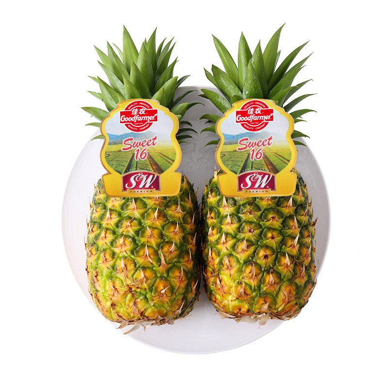 Goodfarmer 佳农 菲律宾进口菠萝 2个装 单果重900g起 新鲜水果礼盒 29.5元