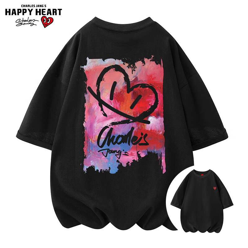 PLUS会员：CHARLES JANGS HAPPY HEART 查尔斯桃心 T恤 58.74元