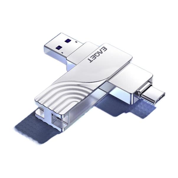 EAGET 忆捷 CF30 Type-C U盘 128GB USB3.2 券后41.9元