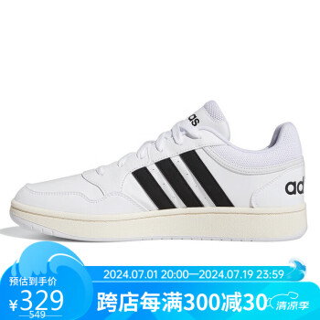 adidas 阿迪达斯 NEO 男子 运动休闲系列 HOOPS 3.0 休闲鞋GY5434  43码UK9码