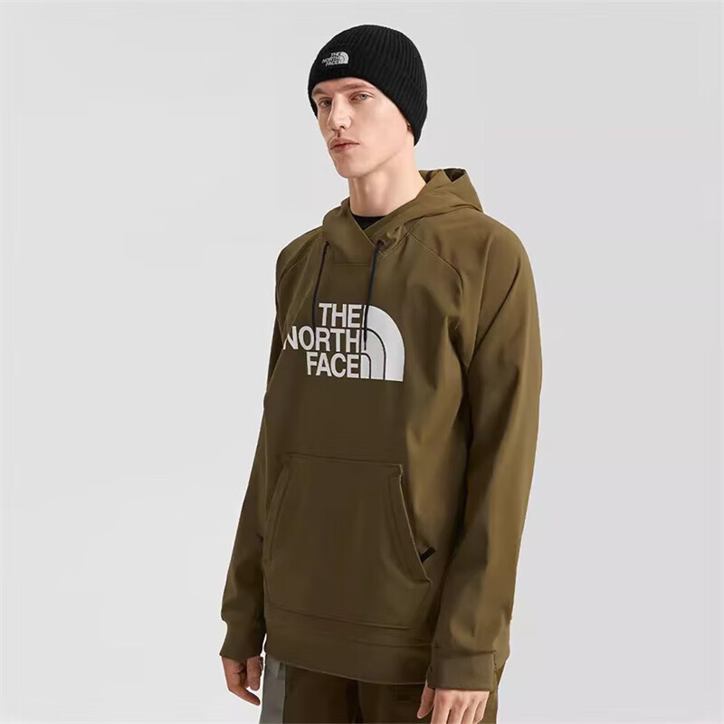 THE NORTH FACE 北面 卫衣款户外保暖加绒连帽衫3M4E 绿色/37U M ￥199