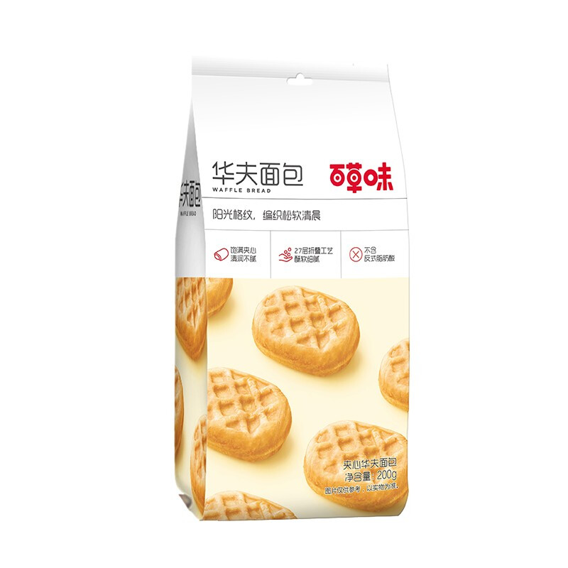 Be&Cheery 百草味 华夫面包 200g 6.9元