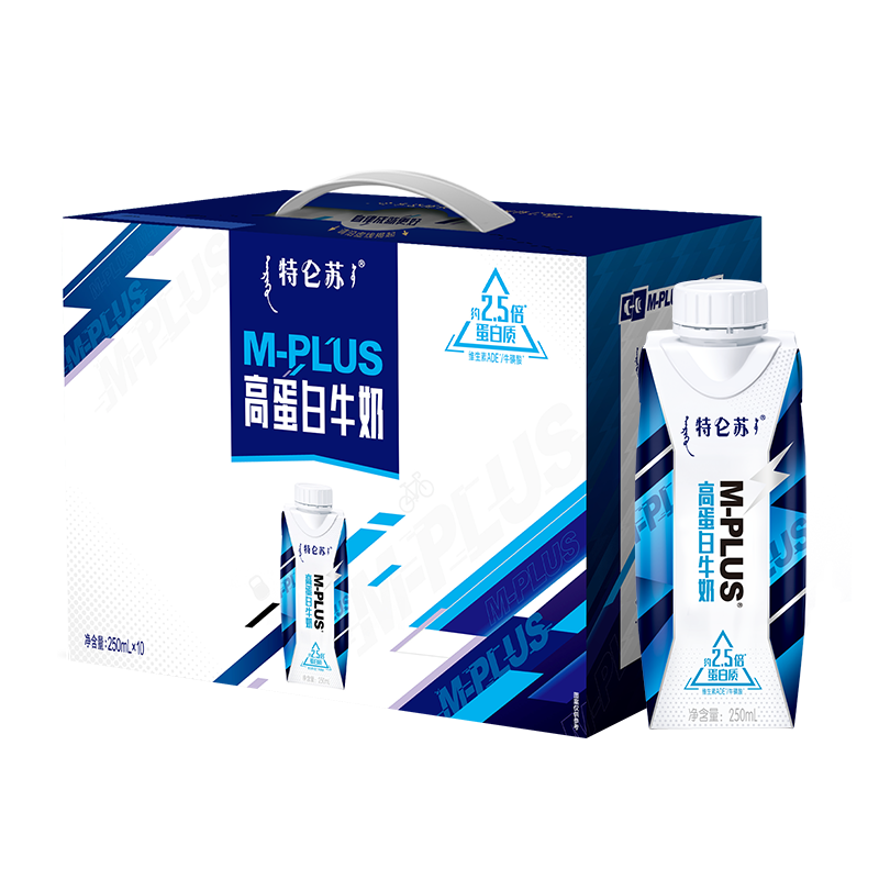 MENGNIU 蒙牛 特仑苏M-PLUS高蛋白牛奶乐梦幻盖250mlx10盒6.0g乳蛋白 ￥34.9