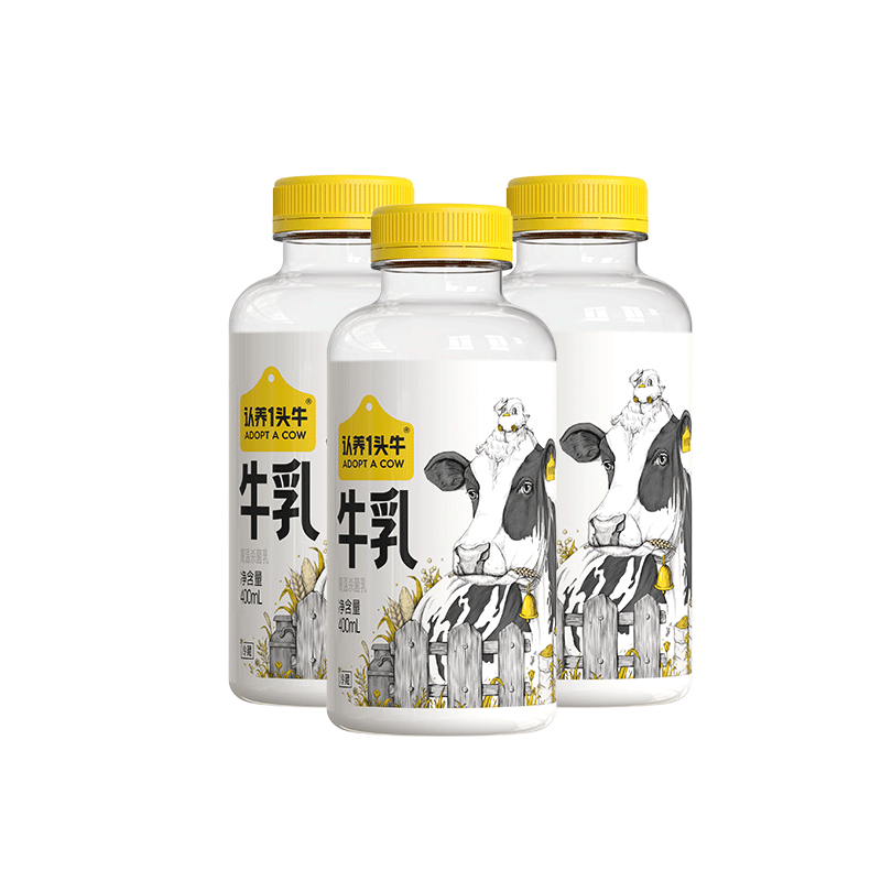 plus会员、需首购:认养一头牛 荷斯坦低温鲜牛奶 400ml*3瓶 ＊8件 95.04元包邮（合11.88元/件）