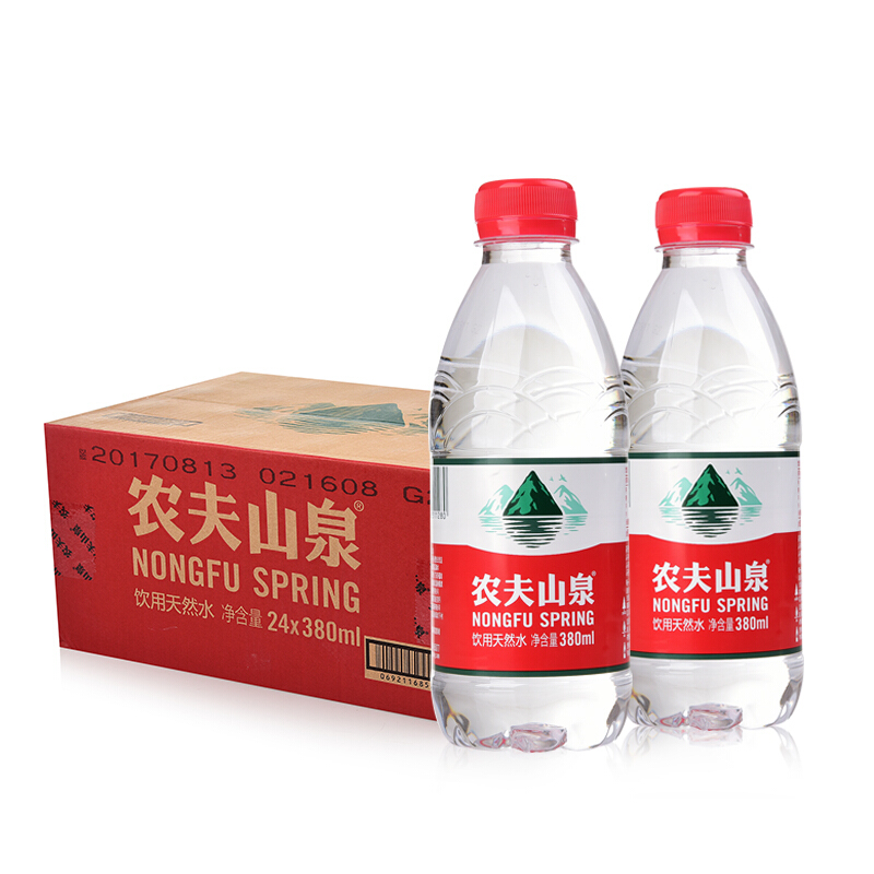 NONGFU SPRING 农夫山泉 饮用水 饮用天然水380ml*24瓶 整箱装 26.27元