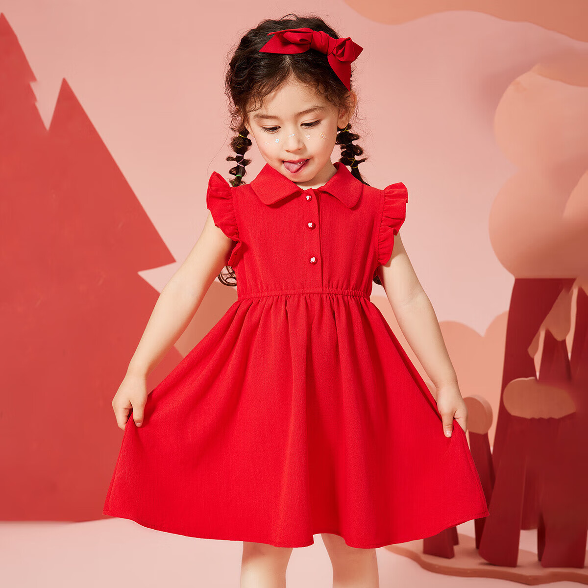 ASK junior 女童纯色甜美公主裙 68元