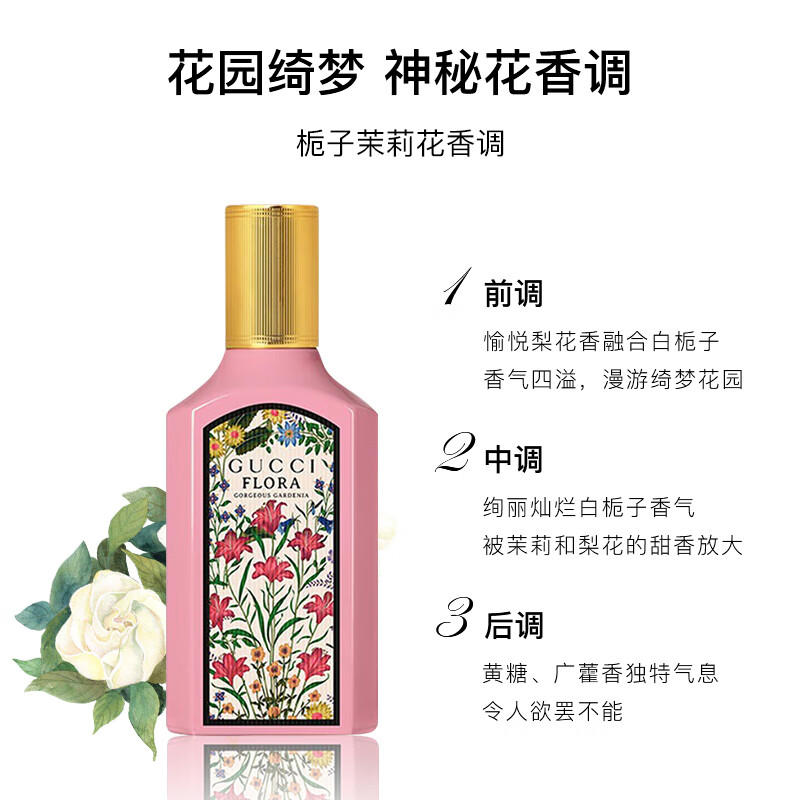 GUCCI 古驰 绮梦栀子香型女士50ml 花香调 浓香水EDP 391.05元